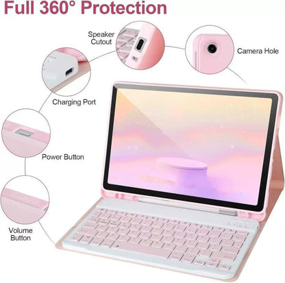 Bluetooth Keyboard Tablet Case, For Samsung Tab S10 FE+ 13.1