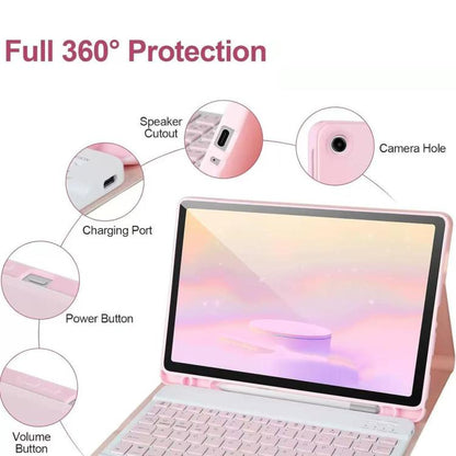 For Samsung Galaxy Tab Active Pro10.1 T540 Tablet Case Bluetooth Keyboard, Blake, pink