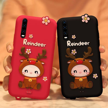 Cartoon All-inclusive Anti-drop Silicone Cover for Huawei P30, For Huawei P30