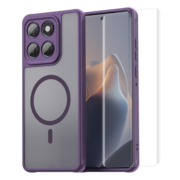 ENKAY Hat-Prince MagSafe Matte Translucent Shockproof Phone Case with Soft Hydrogel Film, For Motorola Edge 70 Fusion / 70 Fusion+, For Motorola Edge 60 Pro, For Motorola Edge 60 Fusion / 60 / 60s, For Motorola Edge 2025