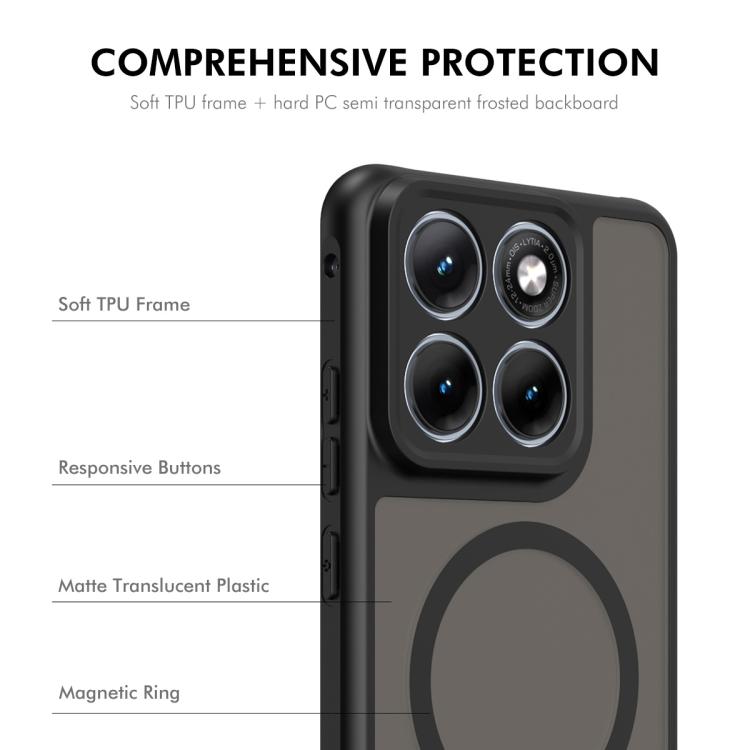 ENKAY Hat-Prince MagSafe Matte Translucent Shockproof Phone Case with Soft Hydrogel Film, For Motorola Edge 70 Fusion / 70 Fusion+, For Motorola Edge 60 Pro, For Motorola Edge 60 Fusion / 60 / 60s, For Motorola Edge 2025