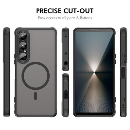 ENKAY Hat-Prince MagSafe Matte Translucent Shockproof Phone Case with Large Arc Edge Film, For Sony Xperia 1 VII