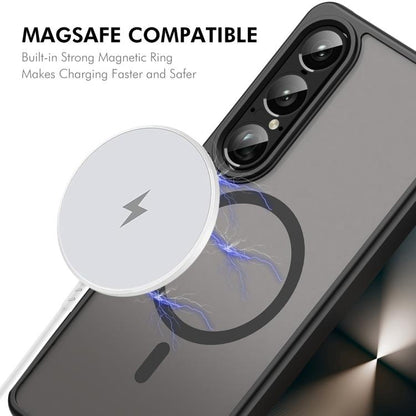 ENKAY Hat-Prince MagSafe Matte Translucent Shockproof Phone Case with Large Arc Edge Film, For Sony Xperia 1 VII