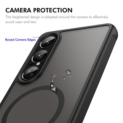 ENKAY Hat-Prince MagSafe Matte Translucent Shockproof Phone Case with Large Arc Edge Film, For Sony Xperia 1 VII
