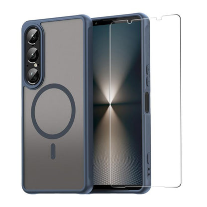 ENKAY Hat-Prince MagSafe Matte Translucent Shockproof Phone Case with Large Arc Edge Film, For Sony Xperia 1 VII