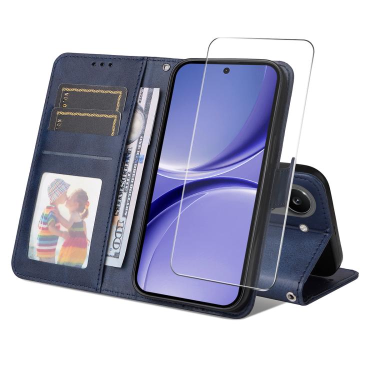 ENKAY Card Wallet Calf Texture Leather Phone Case with 0.18mm High Aluminum-silicon Glass Film, For Xiaomi 18 Pro Max 5G, For Xiaomi 18 Pro 5G, For Xiaomi 17T Pro, For Xiaomi 17T, For Xiaomi Poco X8 Pro Max 5G, For Xiaomi Poco X8 Pro 5G                ...