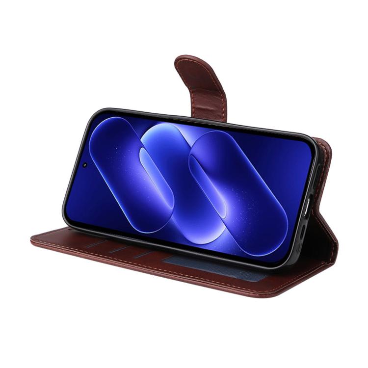 ENKAY Card Wallet Calf Texture Leather Phone Case with 0.18mm High Aluminum-silicon Glass Film, For Xiaomi 18 Pro Max 5G, For Xiaomi 18 Pro 5G, For Xiaomi 17T Pro, For Xiaomi 17T, For Xiaomi Poco X8 Pro Max 5G, For Xiaomi Poco X8 Pro 5G                ...