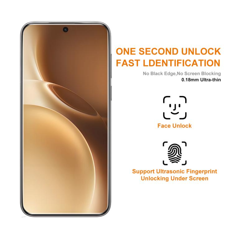 ENKAY 0.18mm High Aluminum-silicon Tempered Glass Film, Support Ultrasonic Fingerprint Unclock, For vivo X300 Pro, For vivo X300