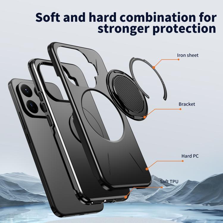 Kalebol Magnetic MagSafe Rotation Holder PC Phone Case, For Xiaomi 17T Pro 5G, For Xiaomi 17T 5G, For Redmi Note15 Pro 4G Global 163.2mm, For Xiaomi 17 Pro Max, For Redmi Note15 Pro+ 5G Global 163.3mm, For Redmi Note 15 Pro 5G Global 163.6mm           ...