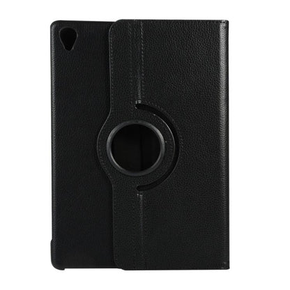 ENKAY 360 Degree Rotation Lichi Texture Leather Case with Holder for HUAWEI MediaPad M6 10.8 2019