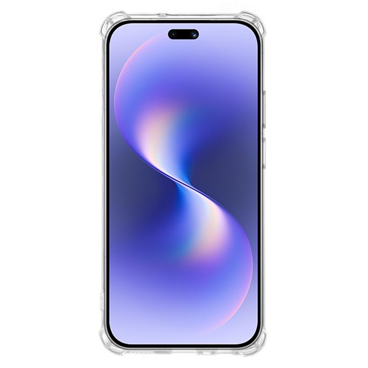 Transparent TPU phone case for a smartphone, with raised corner protection