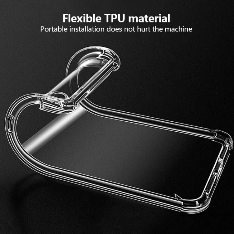 Flexible TPU phone case bumper corners with clear protective frame
