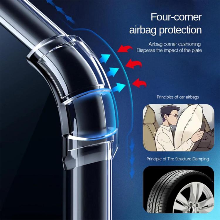 Four-corner airbag protection TPU phone case with impact-cushioning arrows