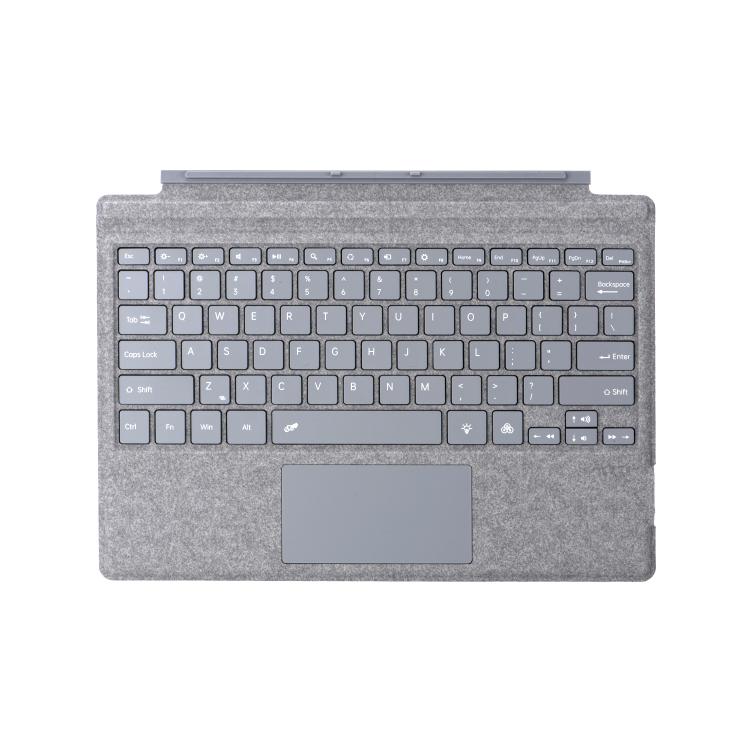 Velvet-Finish Ultra-Slim Wireless Bluetooth Magnetic Attachment Keyboard with Multicoloured Backlighting, For MicroSoft Surface Pro 3 / 4 / 5 / 6 / 7