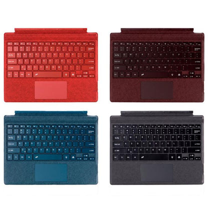 Velvet-Finish Ultra-Slim Wireless Bluetooth Magnetic Attachment Keyboard with Multicoloured Backlighting, For MicroSoft Surface Pro 3 / 4 / 5 / 6 / 7