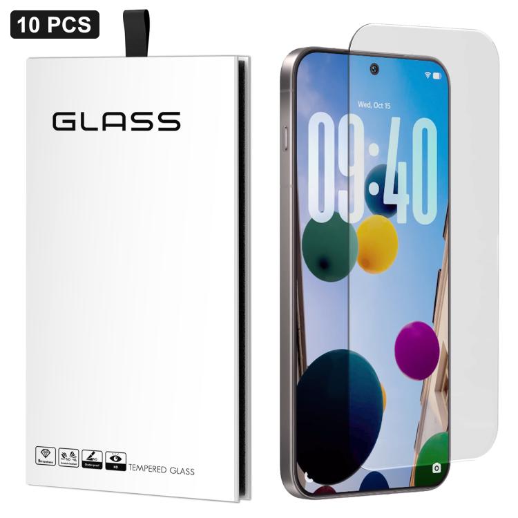 10-pack curved tempered glass screen protectors for phone, no white border look