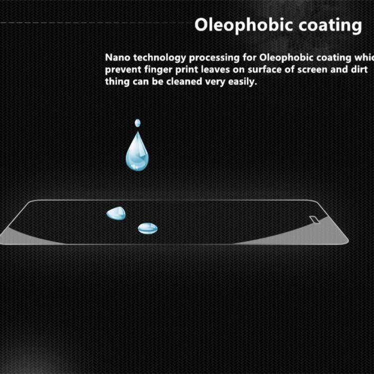 Tempered glass screen protector with oleophobic coating to resist smudges and wipe clean