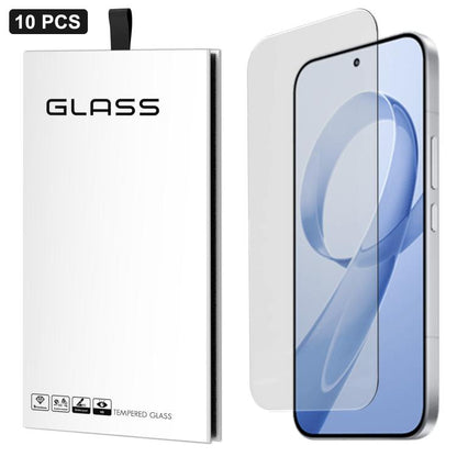 Clear tempered glass screen protector with curved edges for front display