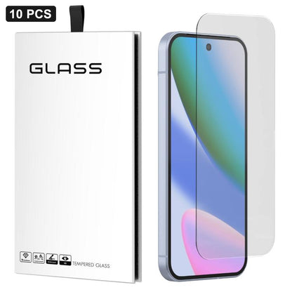 Tempered glass screen protector for Pixel, 3D curved edge, camera cutout, 10 pack