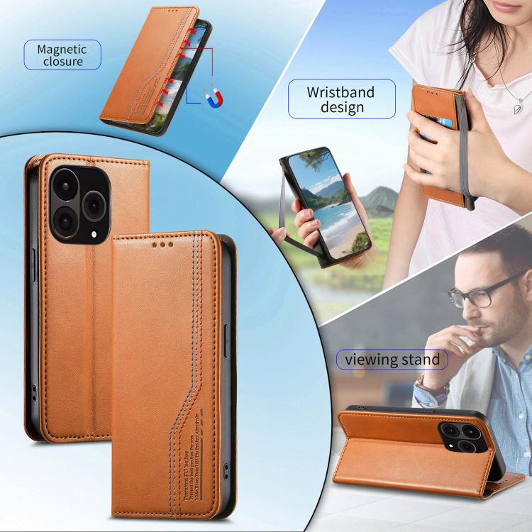 Elastic Wristband Magnetic Suction Leather Phone Case, For OnePlus 15