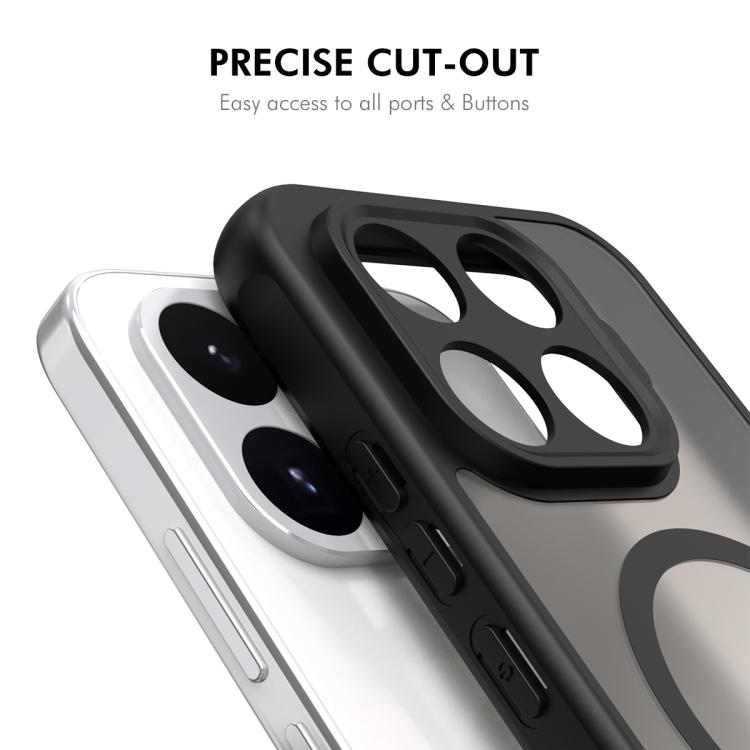 Matte translucent phone case with precise port cut-outs and raised camera guard
