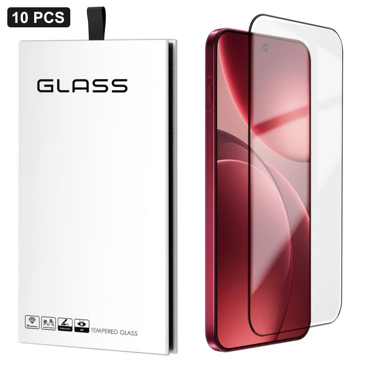 Tempered glass screen protector kit, 10 pcs pack with glass panel on white backing