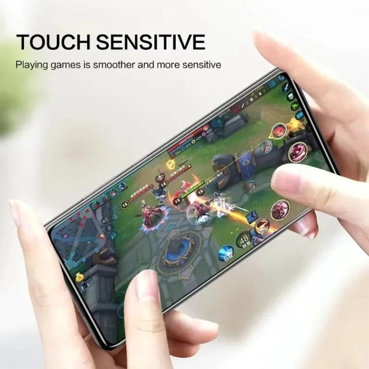 Tempered glass screen protector with touch sensitivity shown on smartphone gameplay