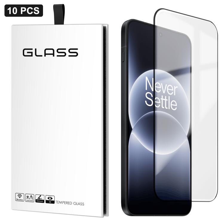 10pcs 0.18mm Ultra-Thin Ultrasonic HD Screen-Printed High-Aluminium Thick-Gel Tempered Glass Film, For OnePlus ACE 6, For OnePlus 15