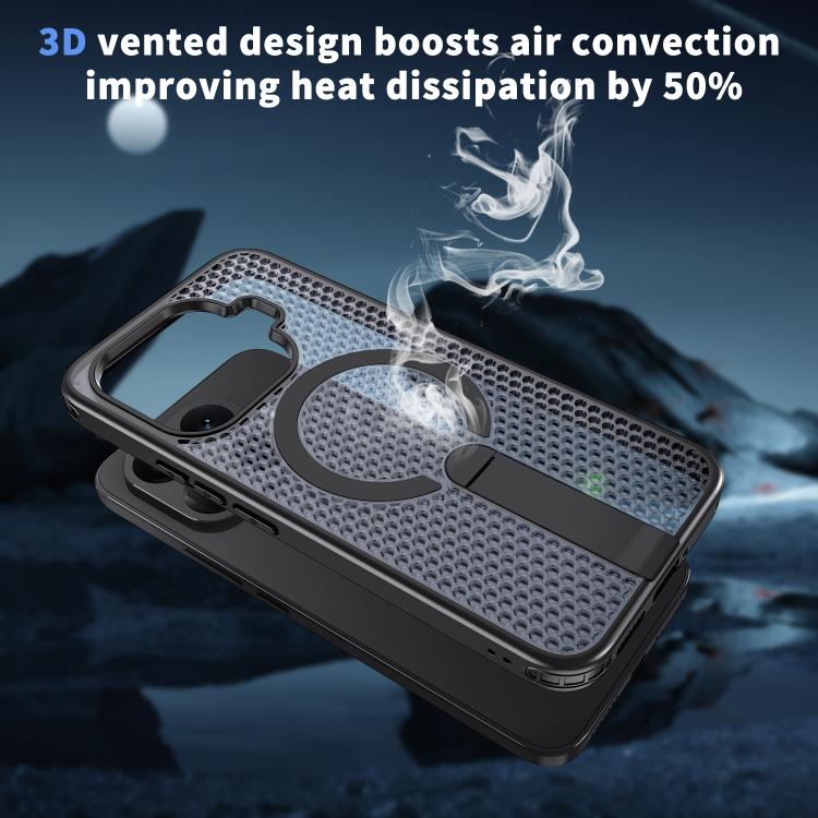 Kalebol Honeycomb Cooling MagSafe Holder Phone Case, For Xiaomi 17T Pro 5G, For Xiaomi 17T 5G, For Redmi Note 15 Pro 4G Global 163.2mm, For Xiaomi 17 Pro Max, For Redmi Note 15+ 5G Global 163.3mm, For Redmi Note 15 Pro 5G Global 163.6mm, For Xiaomi 17 ...