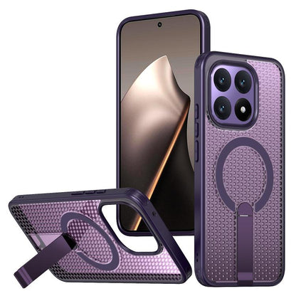 Kalebol Honeycomb Cooling MagSafe Holder Phone Case, For Xiaomi 17T Pro 5G, For Xiaomi 17T 5G, For Redmi Note 15 Pro 4G Global 163.2mm, For Xiaomi 17 Pro Max, For Redmi Note 15+ 5G Global 163.3mm, For Redmi Note 15 Pro 5G Global 163.6mm, For Xiaomi 17 ...