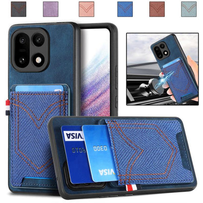 Denim Texture Leather Skin Phone Case with Card Slot, For OnePlus Ace 6 / 6T / 15R, For OnePlus 15