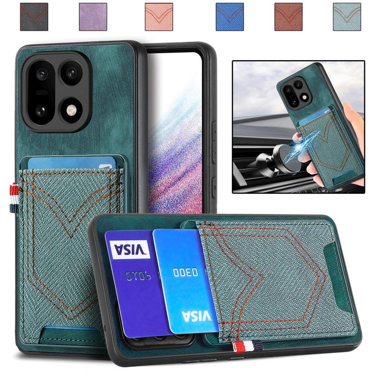 Denim Texture Leather Skin Phone Case with Card Slot, For OnePlus Ace 6 / 6T / 15R, For OnePlus 15