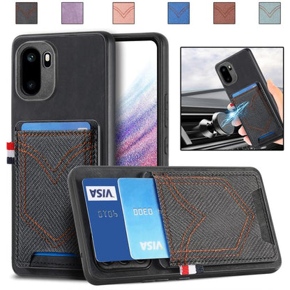 Denim Texture Leather Skin Phone Case with Card Slot, For OnePlus Ace 6 / 6T / 15R, For OnePlus 15