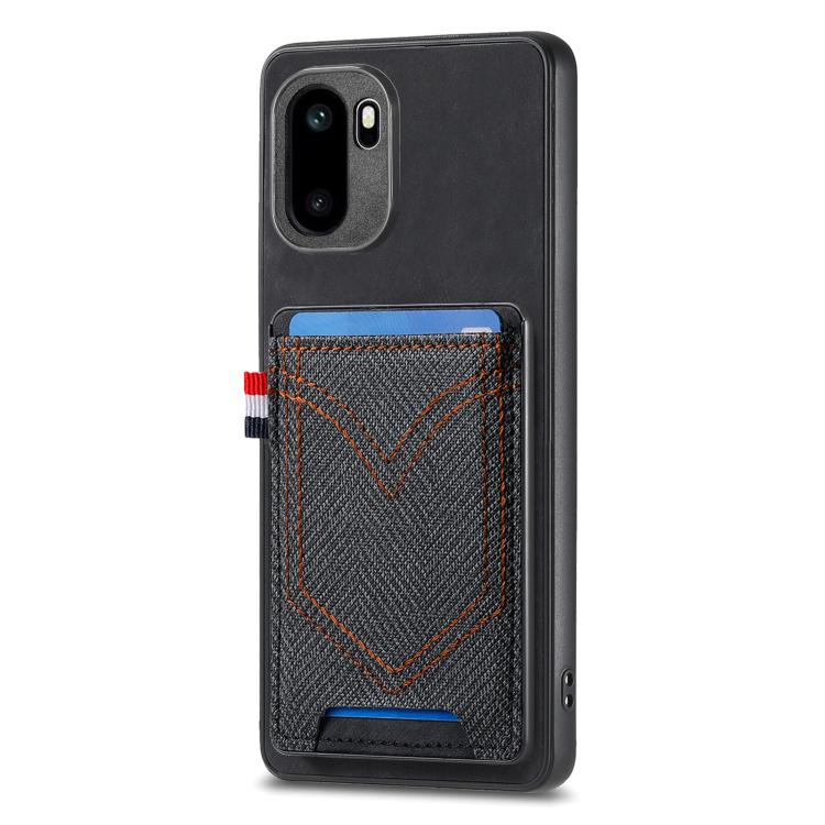 Denim Texture Leather Skin Phone Case with Card Slot, For OnePlus Ace 6 / 6T / 15R, For OnePlus 15