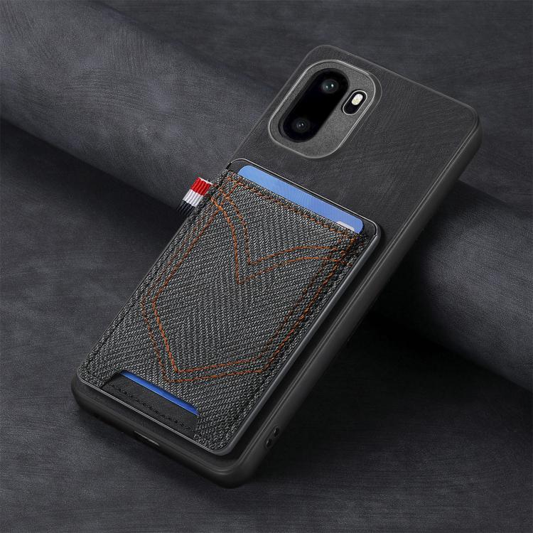 Denim Texture Leather Skin Phone Case with Card Slot, For OnePlus Ace 6 / 6T / 15R, For OnePlus 15