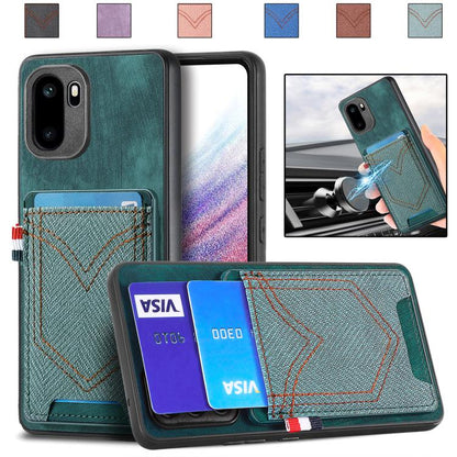 Denim Texture Leather Skin Phone Case with Card Slot, For OnePlus Ace 6 / 6T / 15R, For OnePlus 15