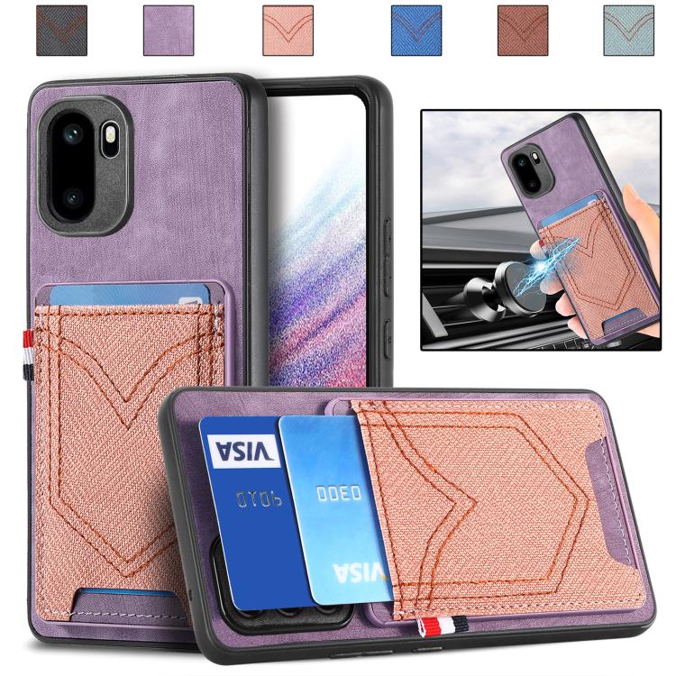 Denim Texture Leather Skin Phone Case with Card Slot, For OnePlus Ace 6 / 6T / 15R, For OnePlus 15