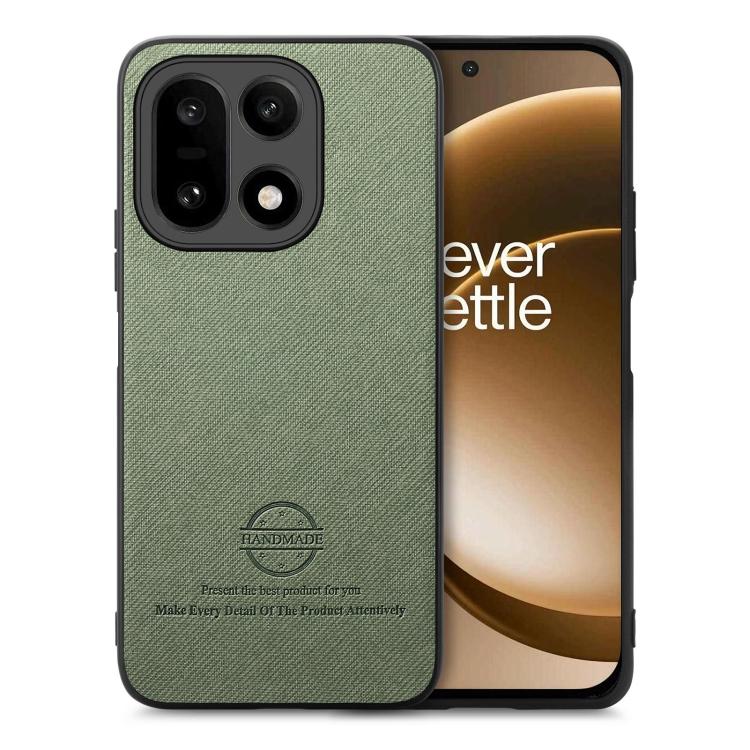 Twill Fabric Leather Skin Back Phone Case, For OnePlus Ace 6 / 6T / 15R, For OnePlus 15