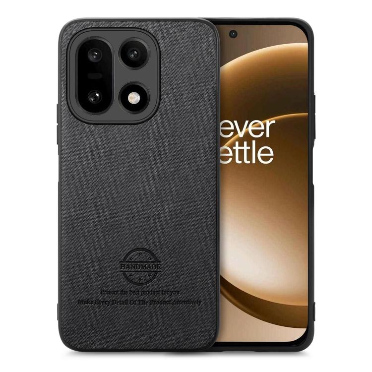 Twill Fabric Leather Skin Back Phone Case, For OnePlus Ace 6 / 6T / 15R, For OnePlus 15