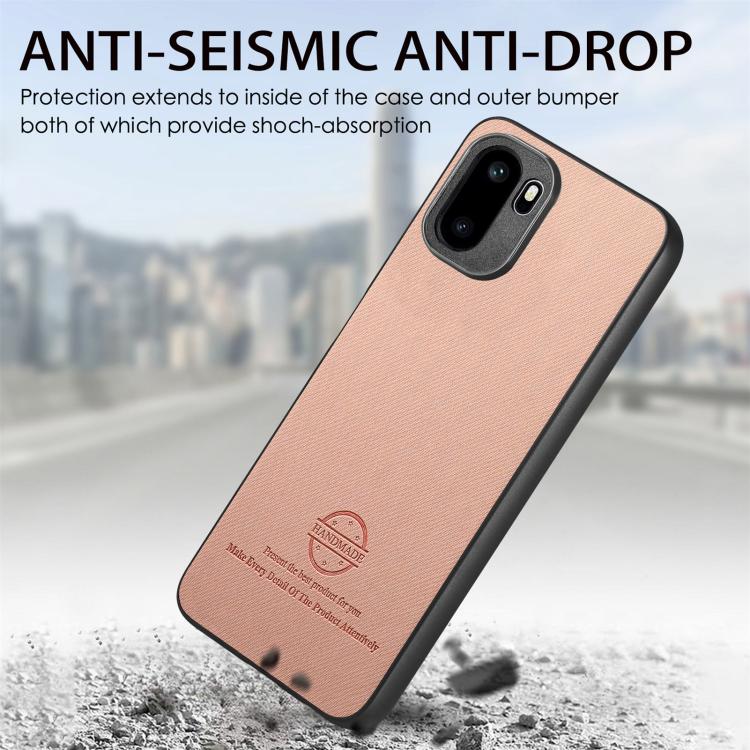 Twill Fabric Leather Skin Back Phone Case, For OnePlus Ace 6 / 6T / 15R, For OnePlus 15