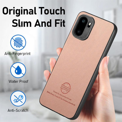 Twill Fabric Leather Skin Back Phone Case, For OnePlus Ace 6 / 6T / 15R, For OnePlus 15