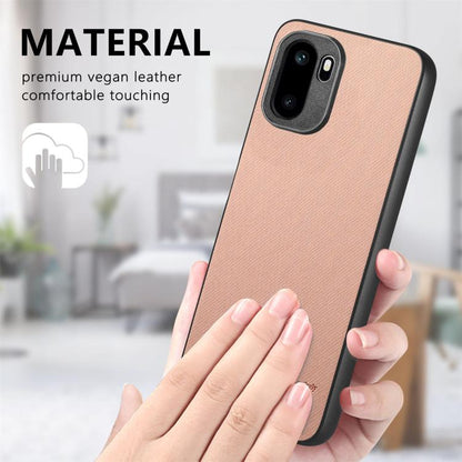 Twill Fabric Leather Skin Back Phone Case, For OnePlus Ace 6 / 6T / 15R, For OnePlus 15