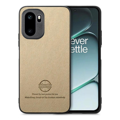 Twill Fabric Leather Skin Back Phone Case, For OnePlus Ace 6 / 6T / 15R, For OnePlus 15