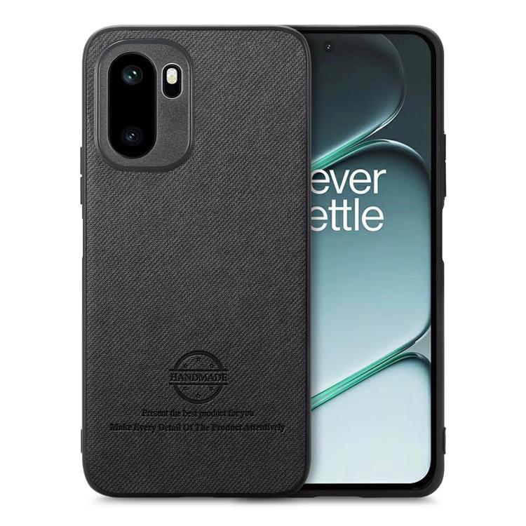 Twill Fabric Leather Skin Back Phone Case, For OnePlus Ace 6 / 6T / 15R, For OnePlus 15