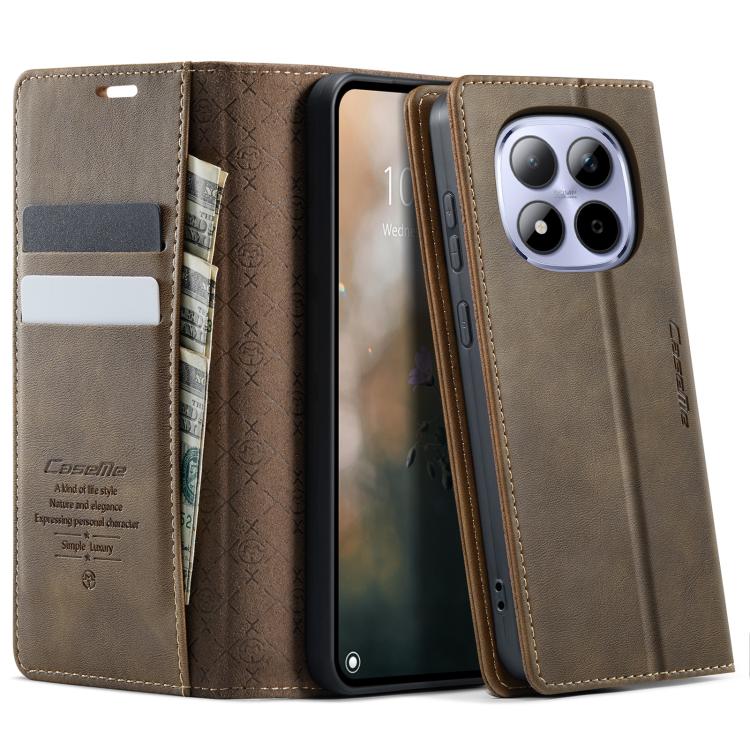 CaseMe 033 Calf Leather Lining Microfibre RFID Blocking Phone Case, For Redmi Note 17 4G / 5G Global 169.7mm, For Redmi Note 17 Pro Max Global 163.4mm, For Redmi Note 17 Pro+ Global 163.4mm, For Xiaomi 17T Pro 5G, For Xiaomi 17T 5G                     ...