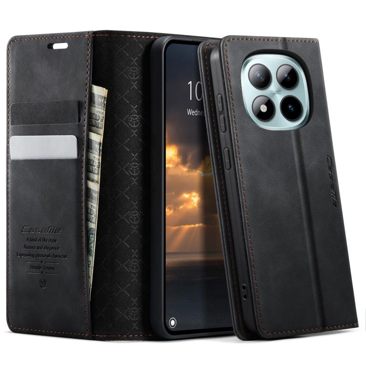 CaseMe 033 Calf Leather Lining Microfibre RFID Blocking Phone Case, For Redmi Note 17 4G / 5G Global 169.7mm, For Redmi Note 17 Pro Max Global 163.4mm, For Redmi Note 17 Pro+ Global 163.4mm, For Xiaomi 17T Pro 5G, For Xiaomi 17T 5G                     ...