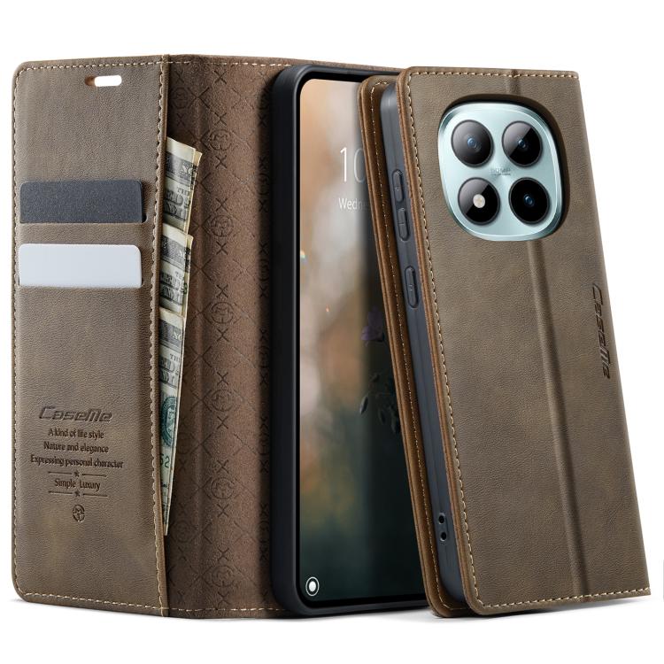 CaseMe 033 Calf Leather Lining Microfibre RFID Blocking Phone Case, For Redmi Note 17 4G / 5G Global 169.7mm, For Redmi Note 17 Pro Max Global 163.4mm, For Redmi Note 17 Pro+ Global 163.4mm, For Xiaomi 17T Pro 5G, For Xiaomi 17T 5G                     ...