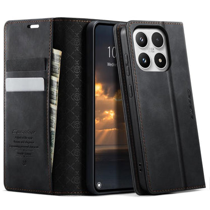 CaseMe 033 Calf Leather Lining Microfibre RFID Blocking Phone Case, For Redmi Note 17 4G / 5G Global 169.7mm, For Redmi Note 17 Pro Max Global 163.4mm, For Redmi Note 17 Pro+ Global 163.4mm, For Xiaomi 17T Pro 5G, For Xiaomi 17T 5G                     ...
