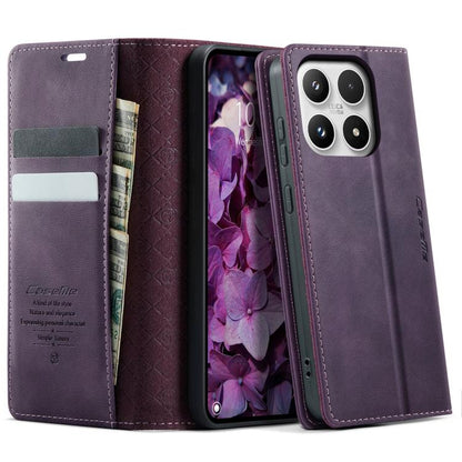 CaseMe 033 Calf Leather Lining Microfibre RFID Blocking Phone Case, For Redmi Note 17 4G / 5G Global 169.7mm, For Redmi Note 17 Pro Max Global 163.4mm, For Redmi Note 17 Pro+ Global 163.4mm, For Xiaomi 17T Pro 5G, For Xiaomi 17T 5G                     ...