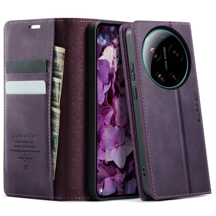 CaseMe 033 Calf Leather Lining Microfibre RFID Blocking Phone Case, For Redmi Note 17 4G / 5G Global 169.7mm, For Redmi Note 17 Pro Max Global 163.4mm, For Redmi Note 17 Pro+ Global 163.4mm, For Xiaomi 17T Pro 5G, For Xiaomi 17T 5G                     ...